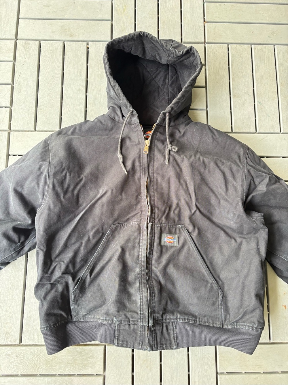Dickies Black Hooded Work Jacket with Front Pockets